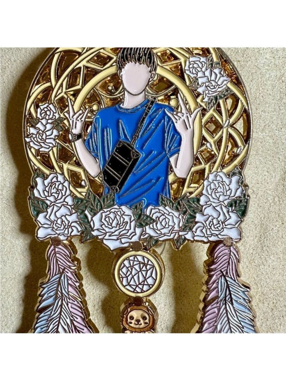 Wang Chu Qin Enamel Pin – Dream Catcher Design – Table Tennis Art Pin